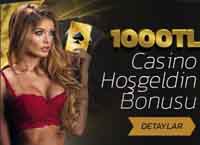 1000 TL Casino &uuml;yelik bonusu al�n!